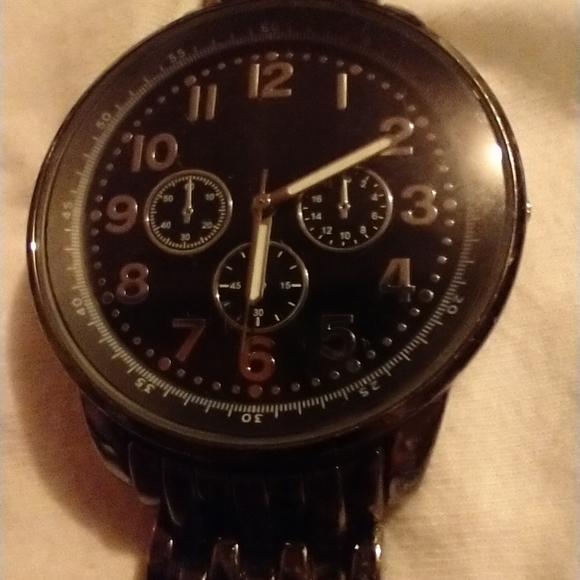 Men's black merona watch - Picture 2 of 7